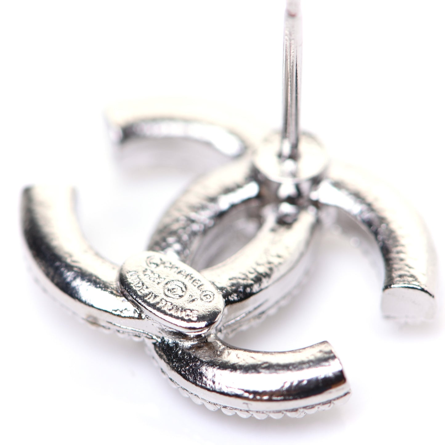 Crystal CC Earrings Silver