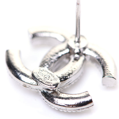 Chanel Crystal CC Earrings Silver 3 of 6