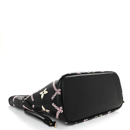 Louis Vuitton Empreinte Monogram Giant Broderies Neverfull MM Black 4 of 9