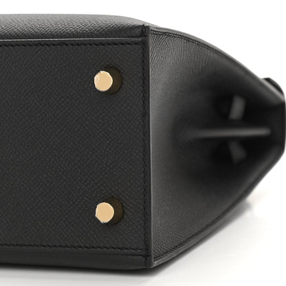 Hermes Epsom Kelly Sellier 25 Black 10 of 11