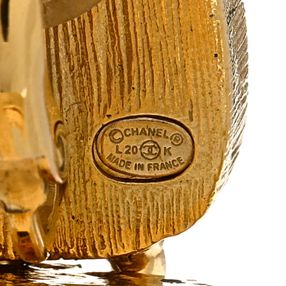 Chanel Pearl Stones CC Drop Clip On Earrings Gold 4 of 5