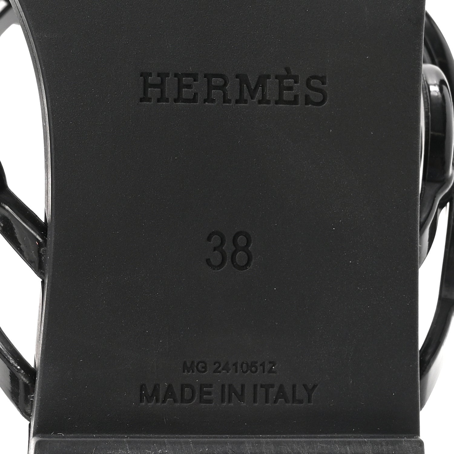 Hermes Rubber Chaine d'Ancre Island Sandals 38 Black 7 of 9