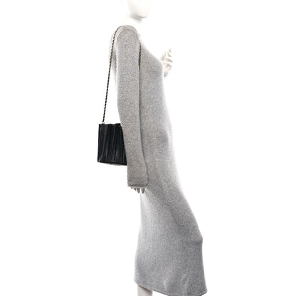 Chanel Calfskin Quilted Pleated Bucket Bag Black 2 of 10