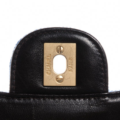 Chanel Quilted Coated Canvas Jumbo Single Flap Blue 8 of 8