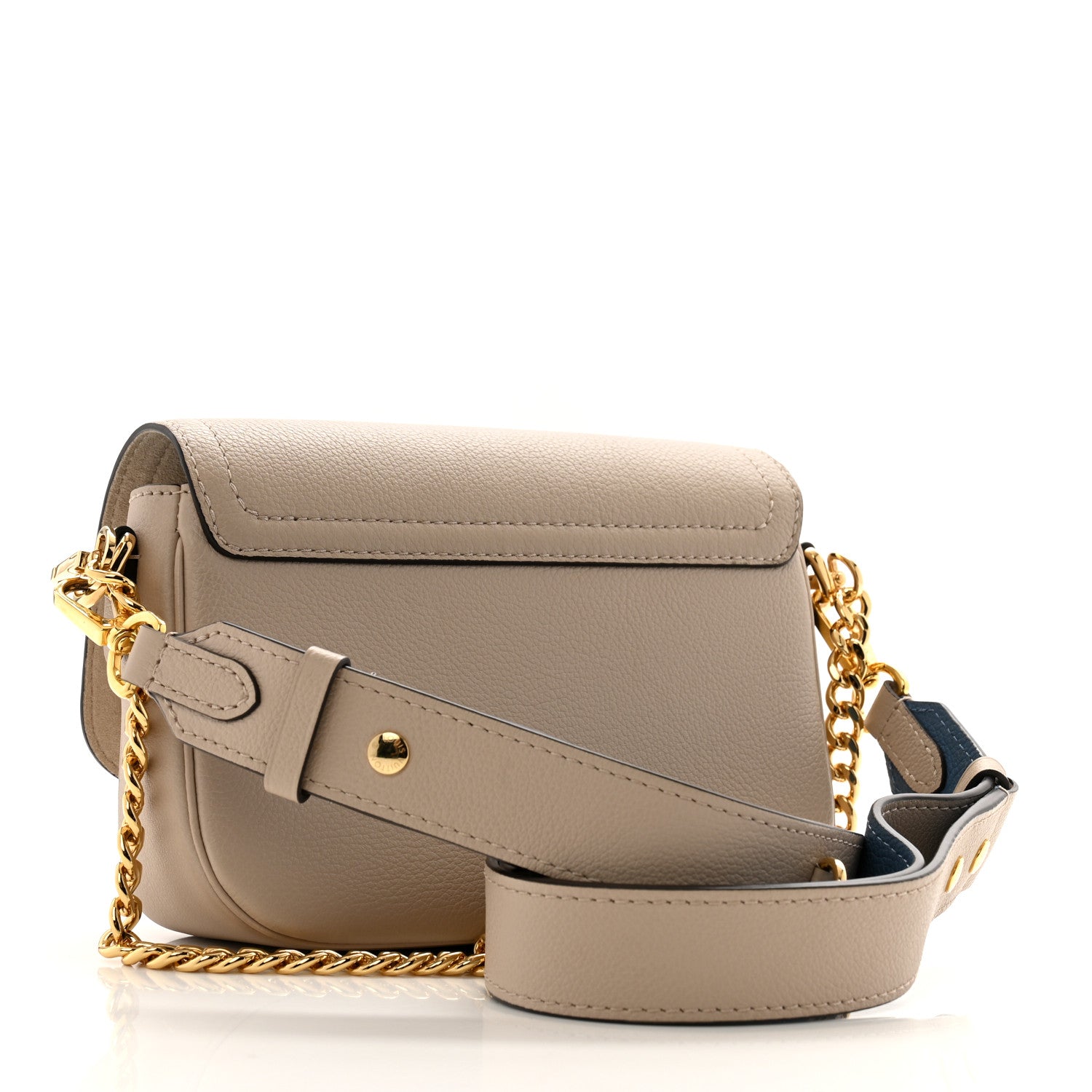 Louis Vuitton Grained Calfskin Lockme Tender Greige 3 of 13