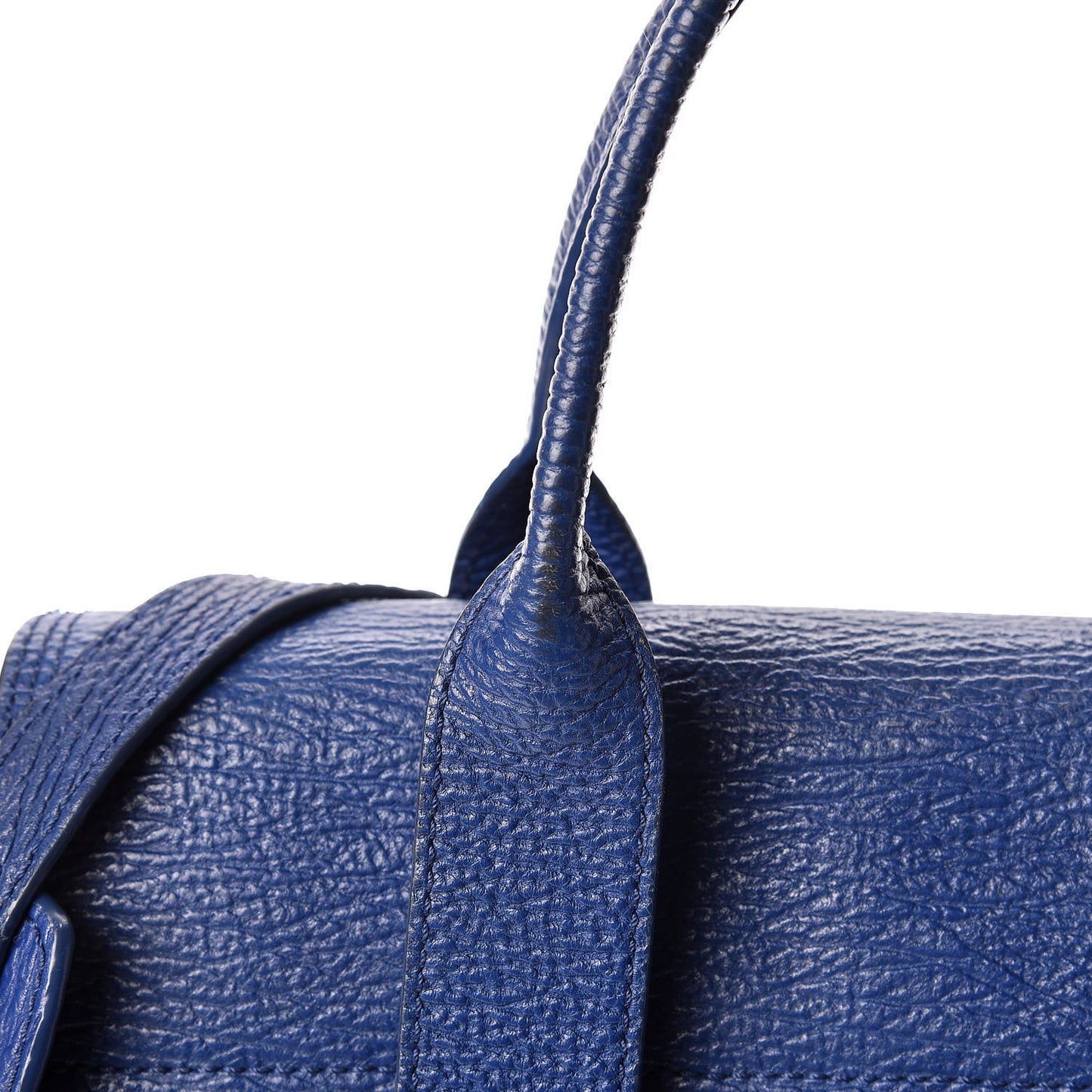 3.1 Textured Calfskin Large Pashli Satchel Cobalt