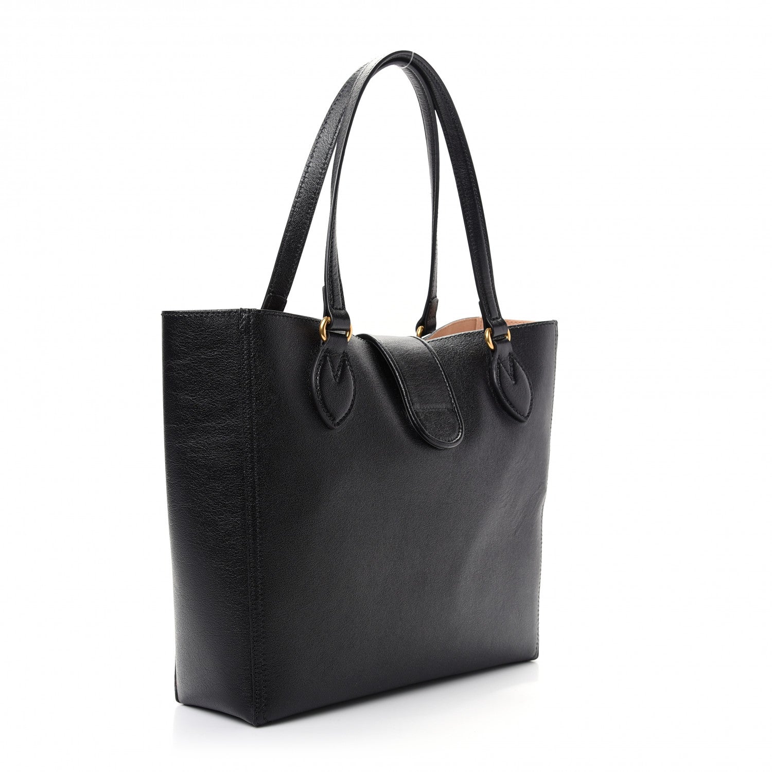 Gucci New Sakai Calfskin Lux Small Dahlia Tote Black 2 of 9