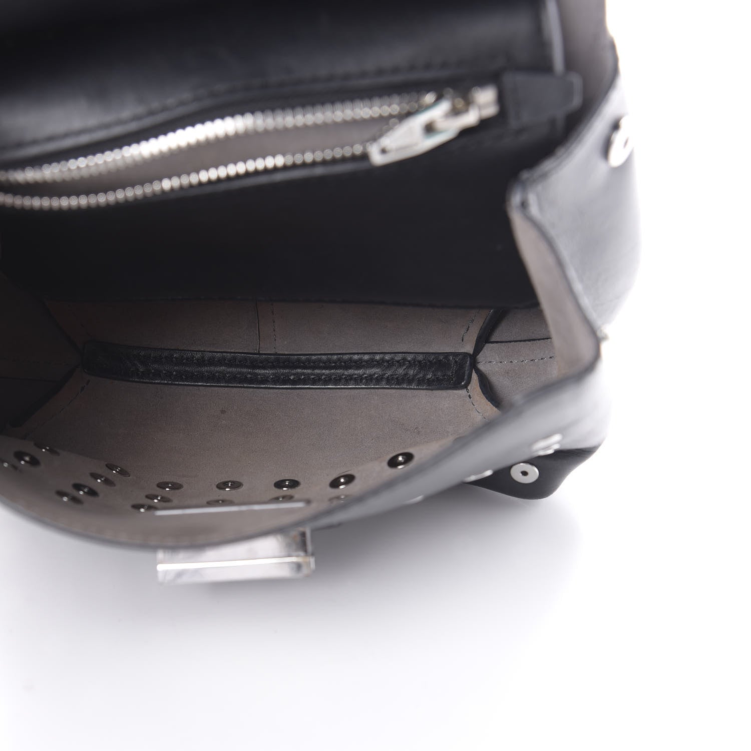 Alexander Wang Lambskin Small Eyelets Marion Tote Black Silver Hardware 5 of 16