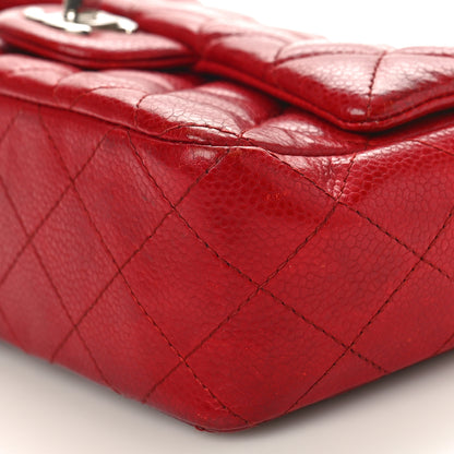 Chanel Caviar Quilted Mini Rectangular Flap Red 10 of 14