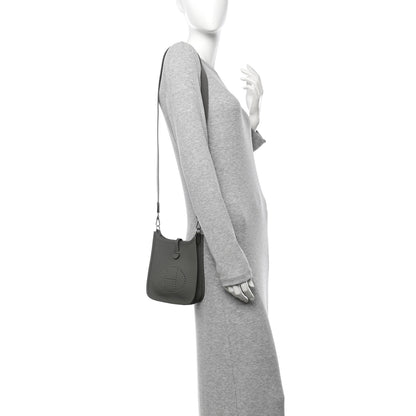 Hermes Taurillon Clemence Evelyne TPM Gris Meyer 2 of 10