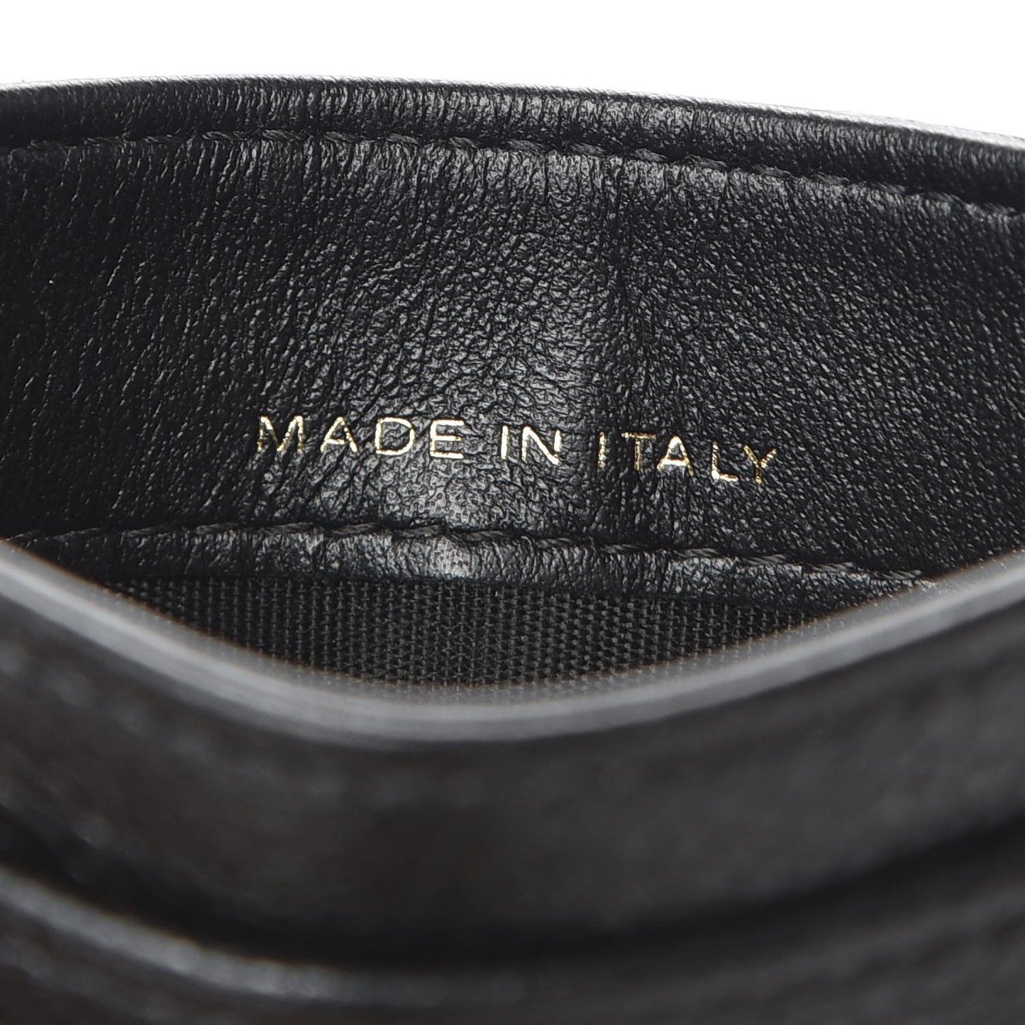 Caviar Camellia Embossed Card Holder Black