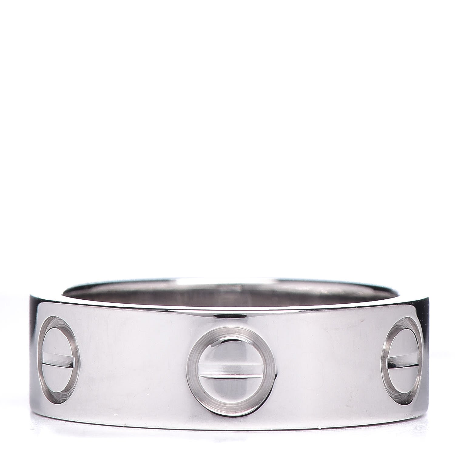 Cartier 18K White Gold 5.5mm LOVE Ring 49 4.75 1 of 5