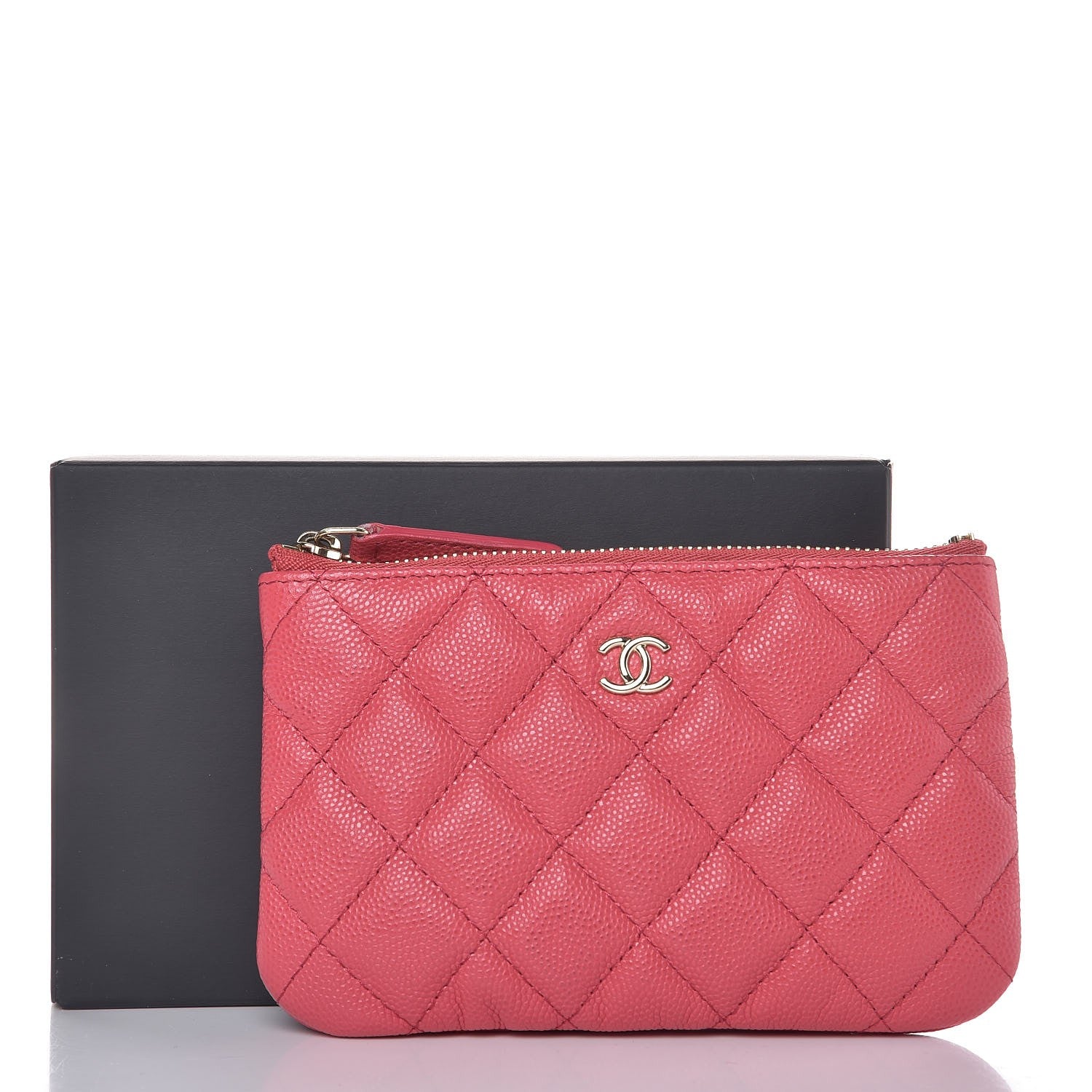 Chanel Caviar Quilted Small Cosmetic Case Pink 8 of 8