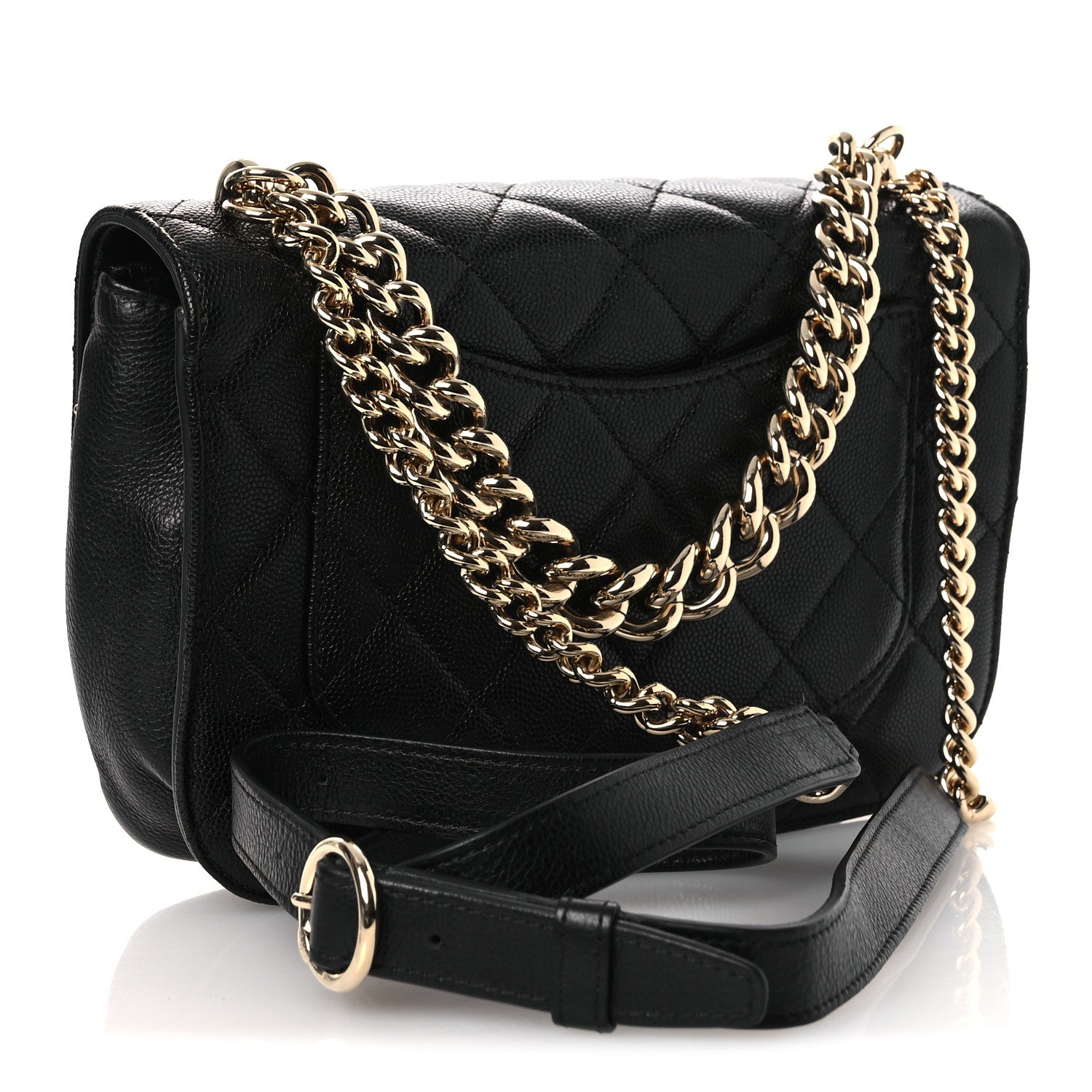 Chanel Caviar Quilted Small Studded Flap Black 3 of 11