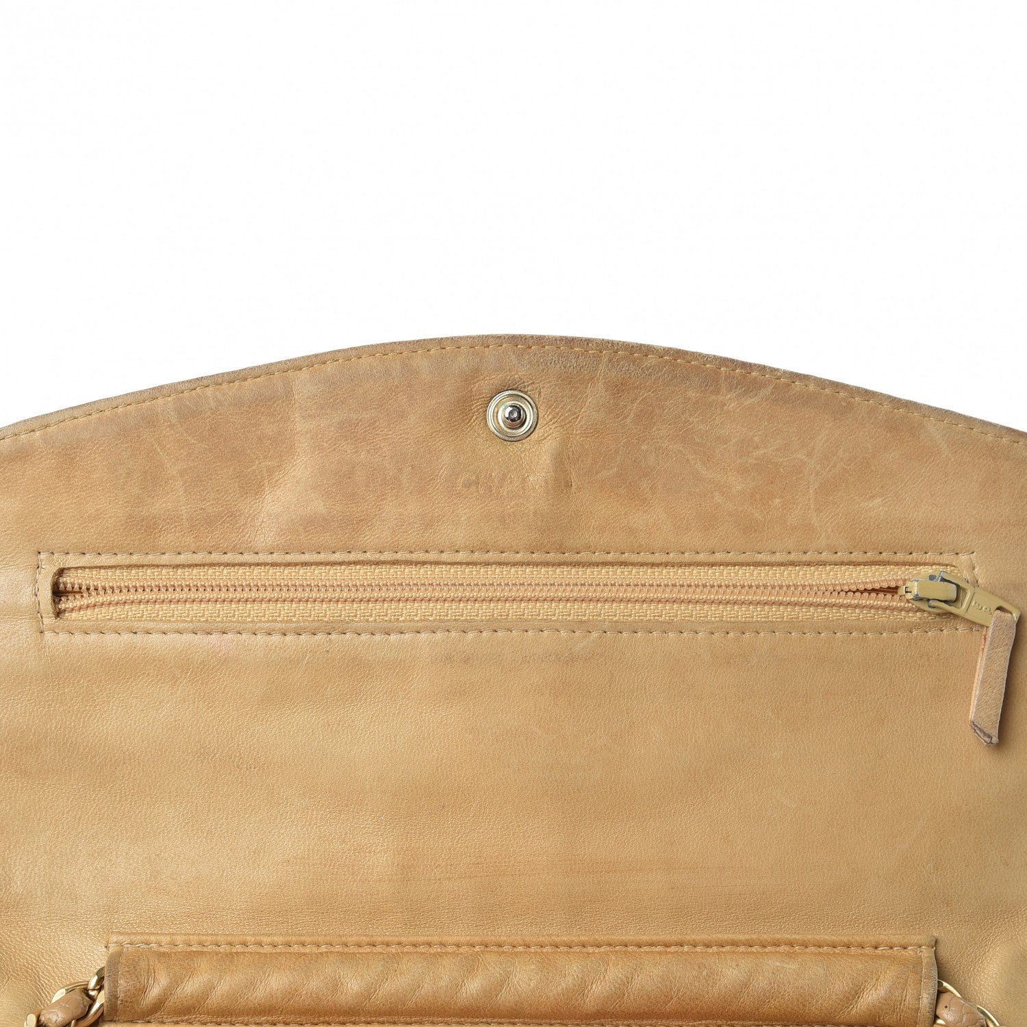 Chanel Caviar Timeless CC Wallet On Chain WOC Beige 13 of 17