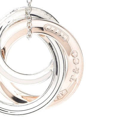 Tiffany Sterling Silver Rubedo 1837 Circles Pendant Necklace 7 of 8