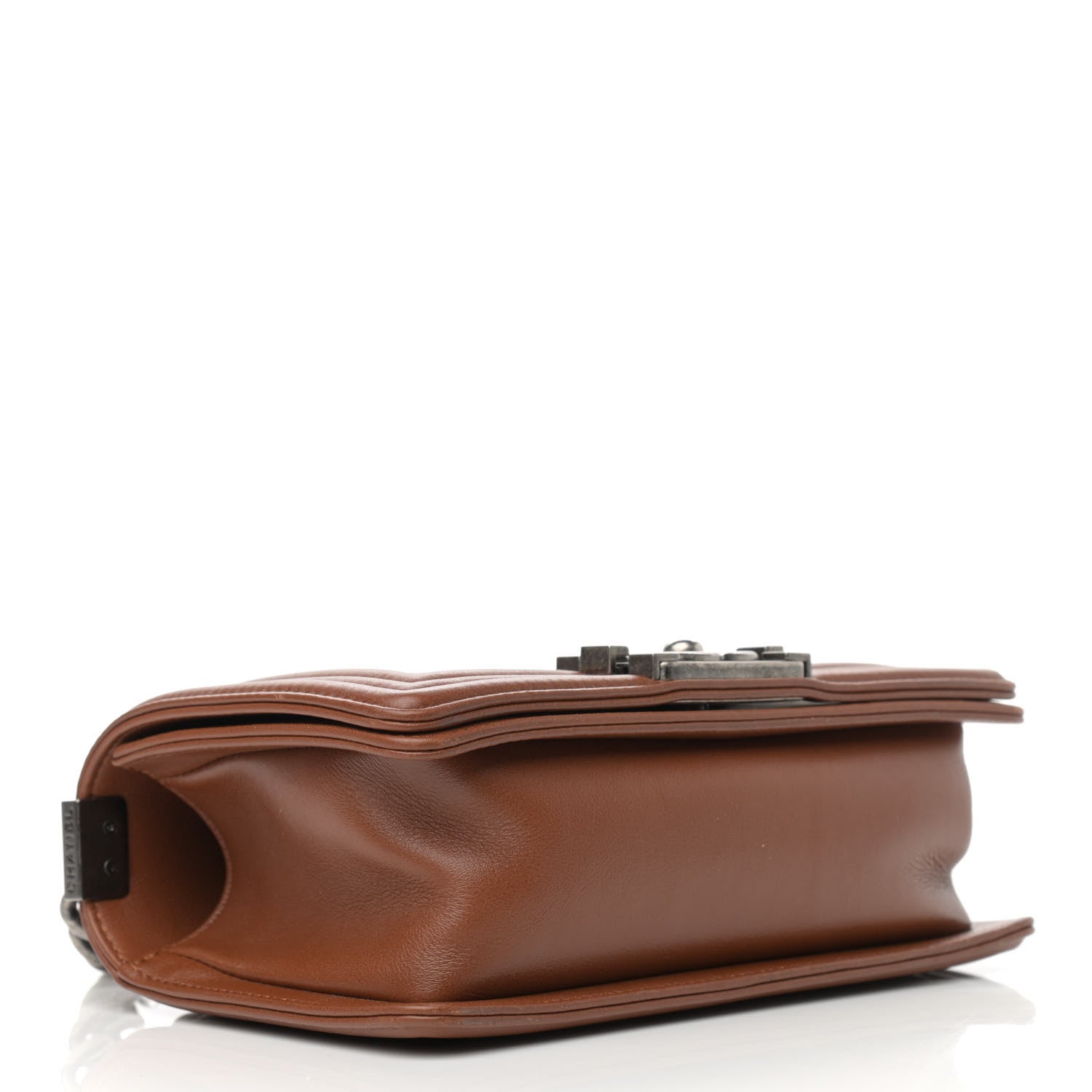 Chanel Calfskin Embossed Small Cordoba Boy Flap Brown 4 of 10