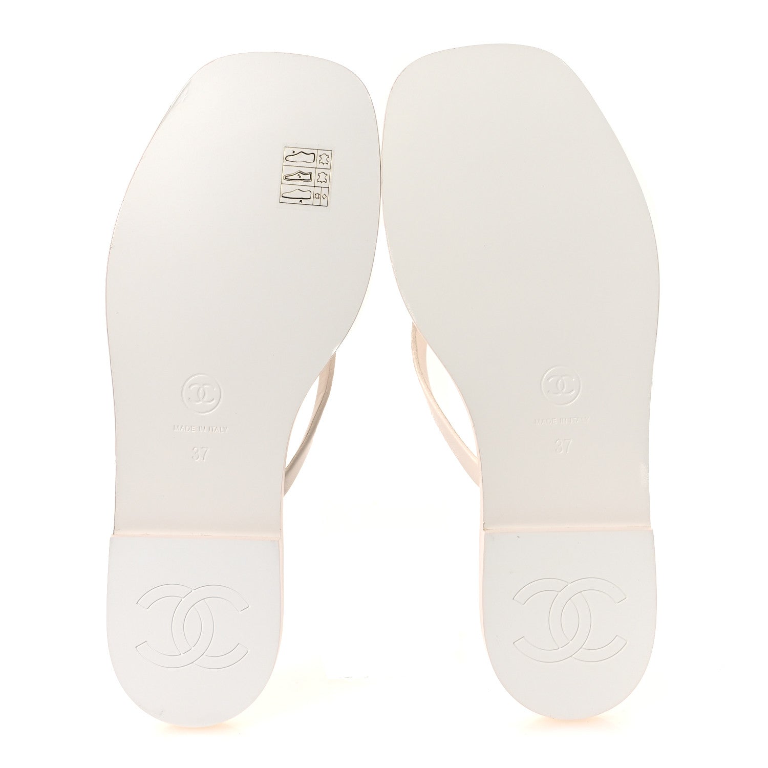 Chanel Goatskin CC Times Square Thong Sandals 37 Beige 7 of 11