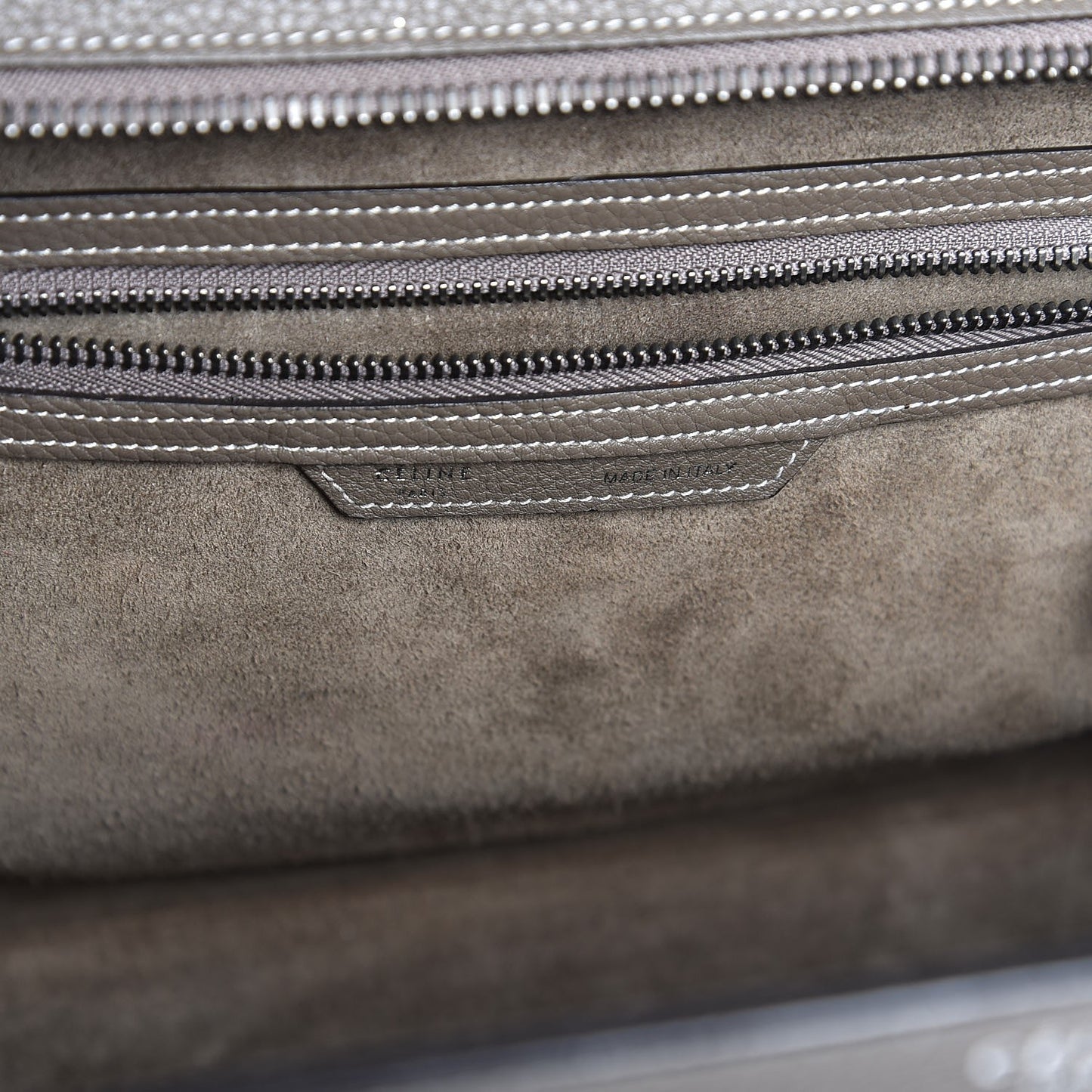 Drummed Calfskin Mini Luggage Souris