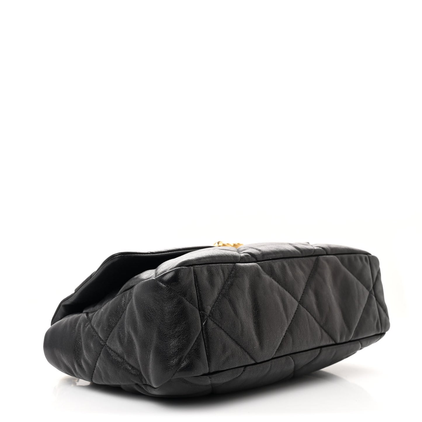 Goatskin Quilted Large Chanel 19 Flap Black