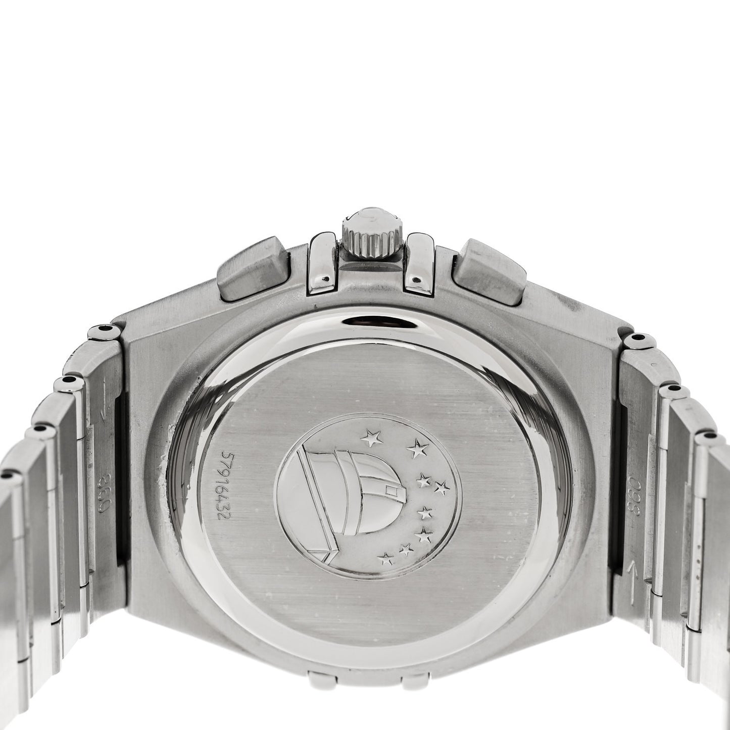 Stainless Steel 39mm Constellation Double Eagle Chronograph Quartz Watch White 1542.30.00