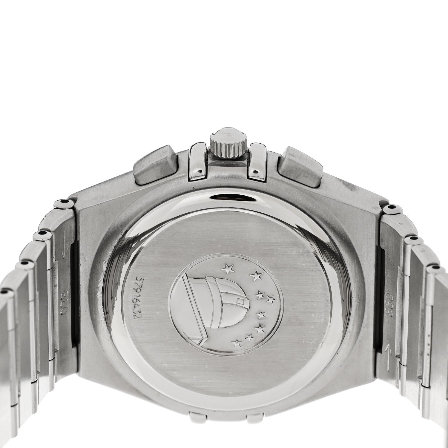 Omega Stainless Steel 39mm Constellation Double Eagle Chronograph Quartz Watch White 1542.30.00 4 of 4