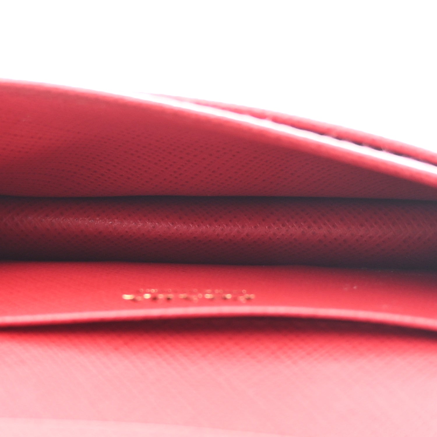 Prada Saffiano Metal Bi-Fold Card Holder Wallet Fuoco 5 of 10