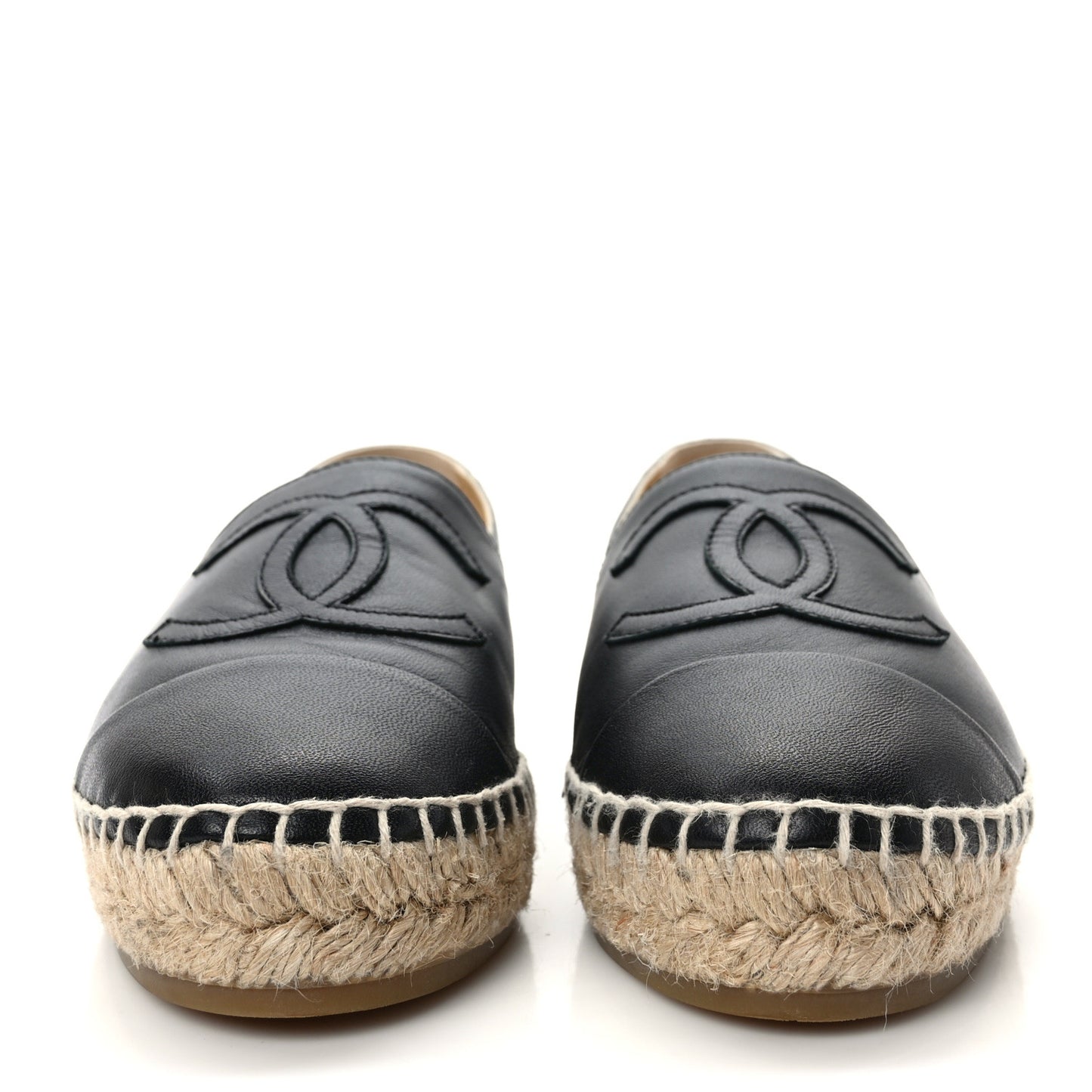 Lambskin CC Espadrilles 35 Black