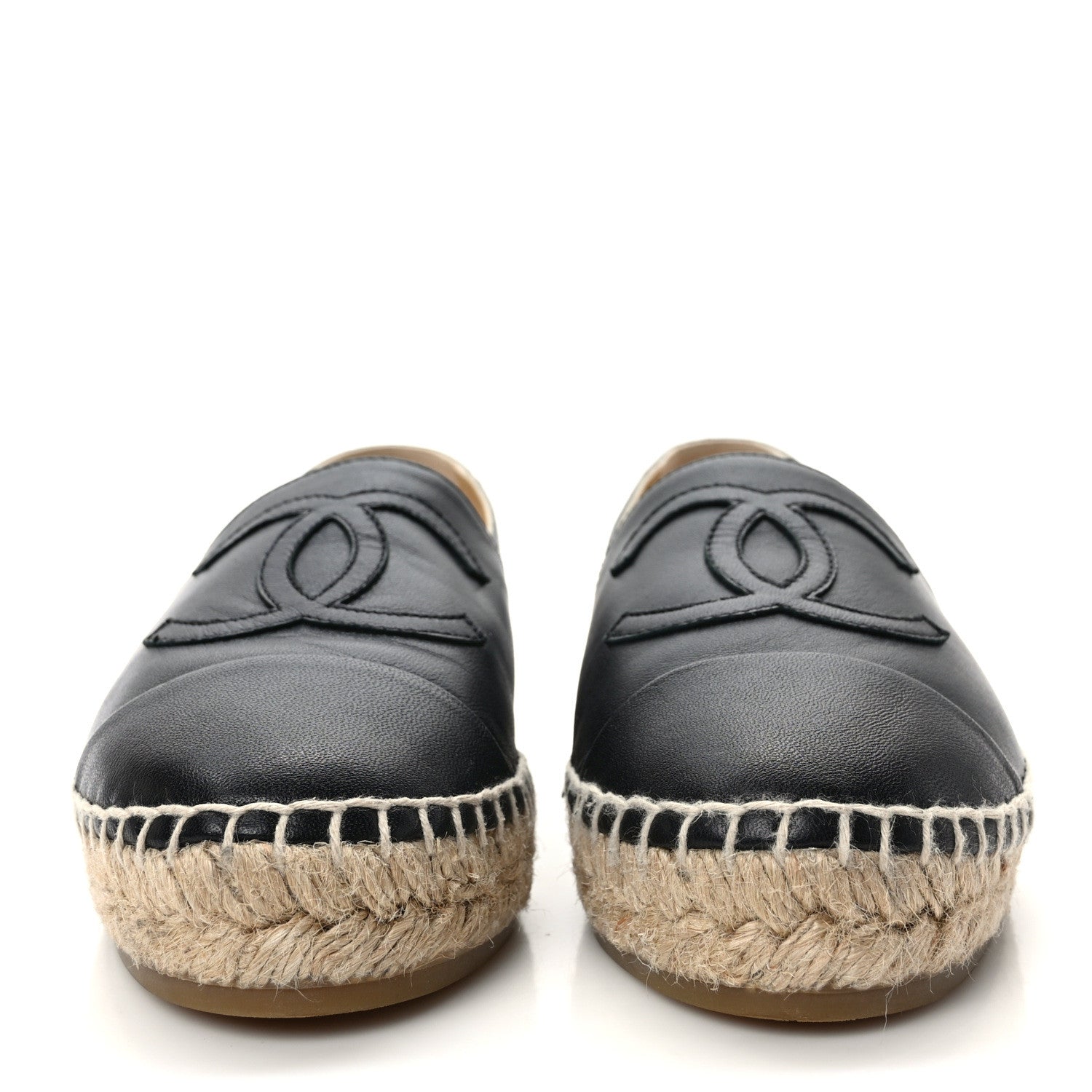 Chanel Lambskin CC Espadrilles 35 Black 2 of 9