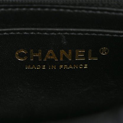 Chanel Tweed Quilted Mini Side Pearl Flap Bag Black 14 of 37