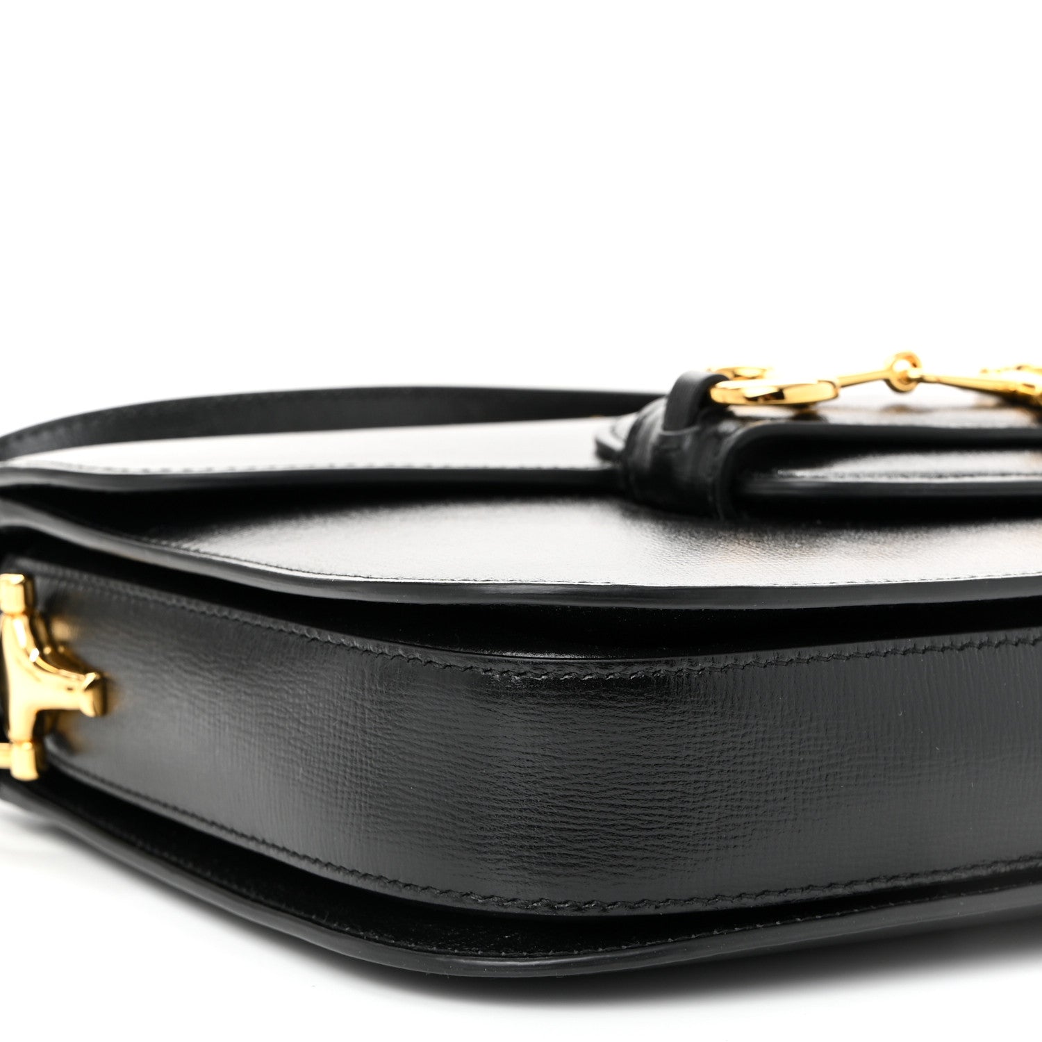 Gucci Azalea Calfskin Horsebit 1955 Shoulder Bag Black 9 of 12