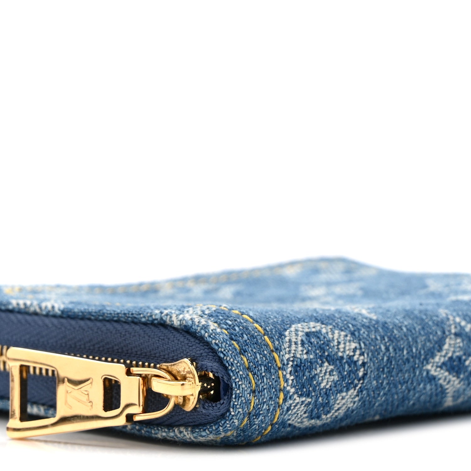 Louis Vuitton Denim Monogram Zippy Coin Purse Blue 7 of 9
