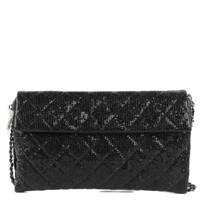 Chanel Vinyl Quilted Clutch With Chain Black 1 of 7