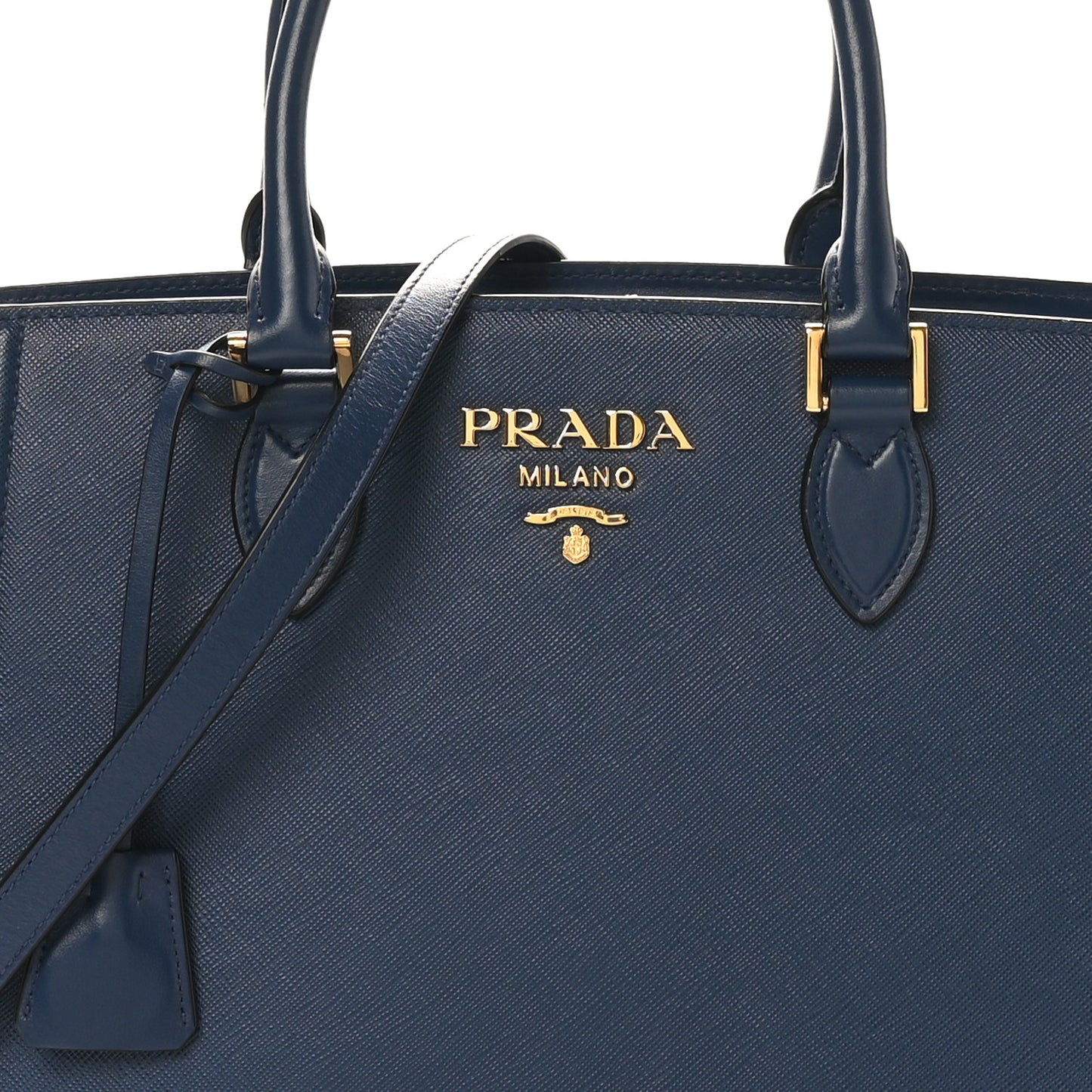 Saffiano Soft Calfskin Large Tote Bluette