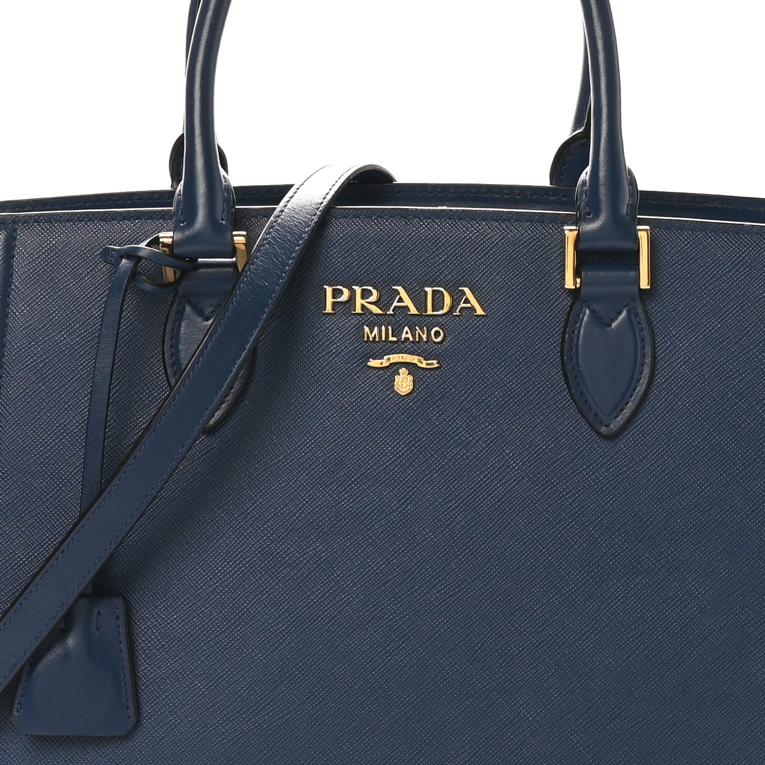 Prada Saffiano Soft Calfskin Large Tote Bluette 7 of 9