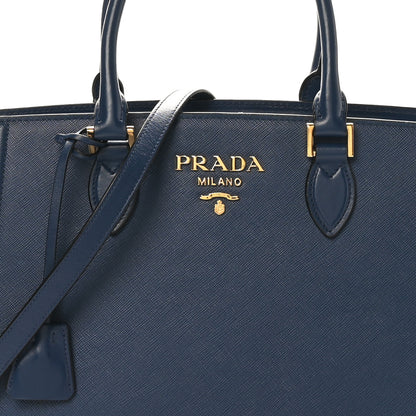 Prada Saffiano Soft Calfskin Large Tote Bluette 7 of 9