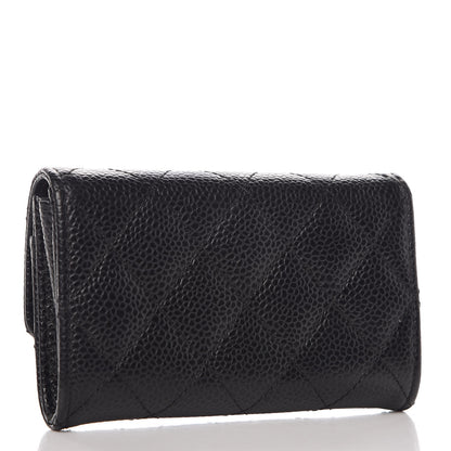 Chanel Caviar Quilted Flap Card Holder Black 3 of 9