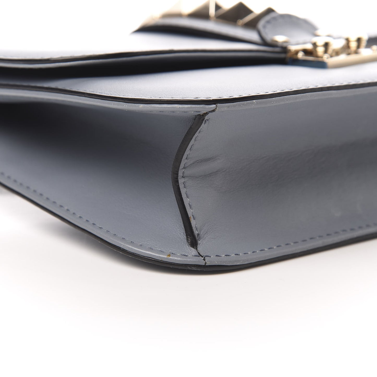 Vitello Medium Glam Lock Rockstud Flap Grey