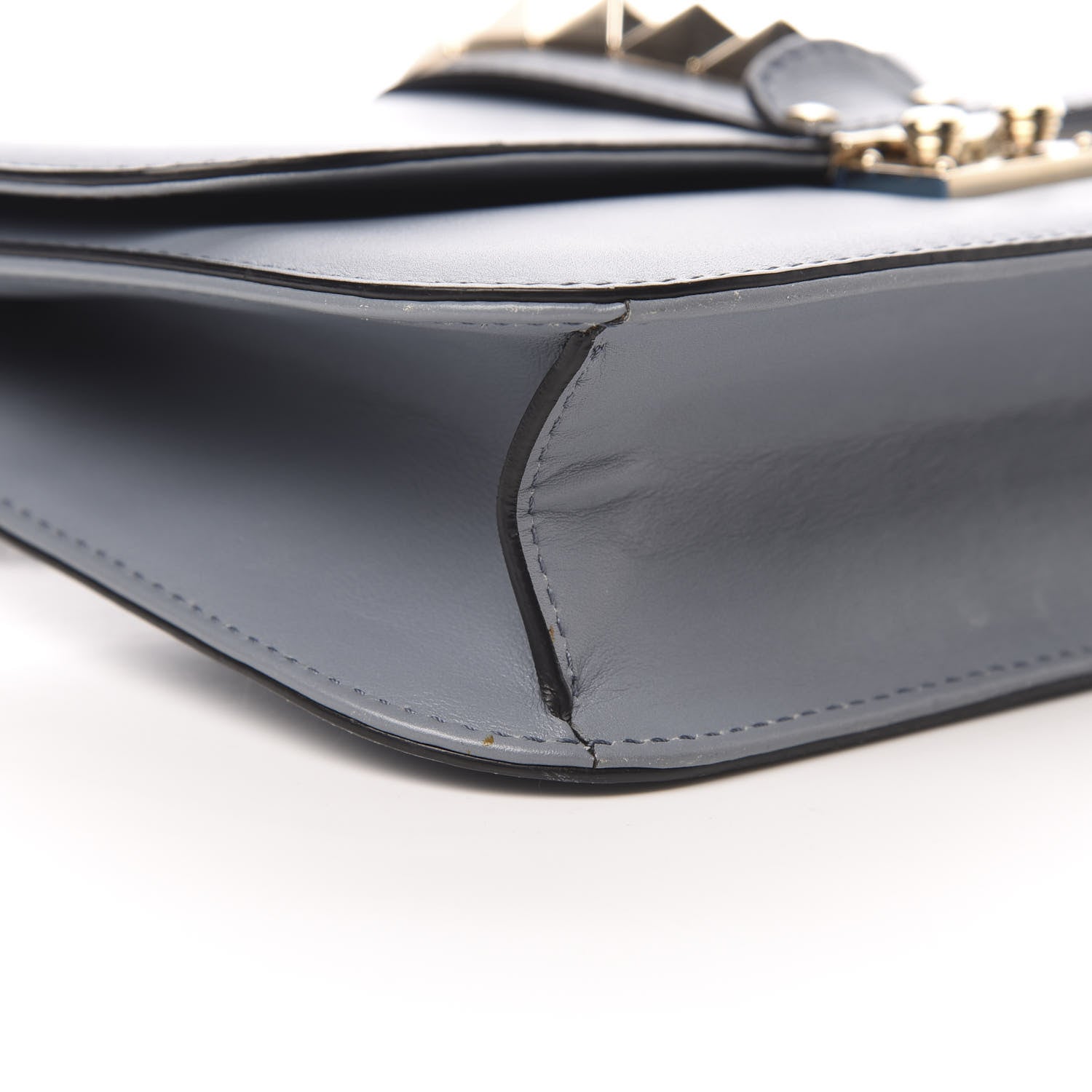 Valentino Garavani Vitello Medium Glam Lock Rockstud Flap Grey 8 of 19