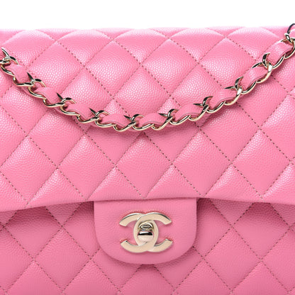 Chanel Caviar Quilted Medium Double Flap Pink 10 of 10