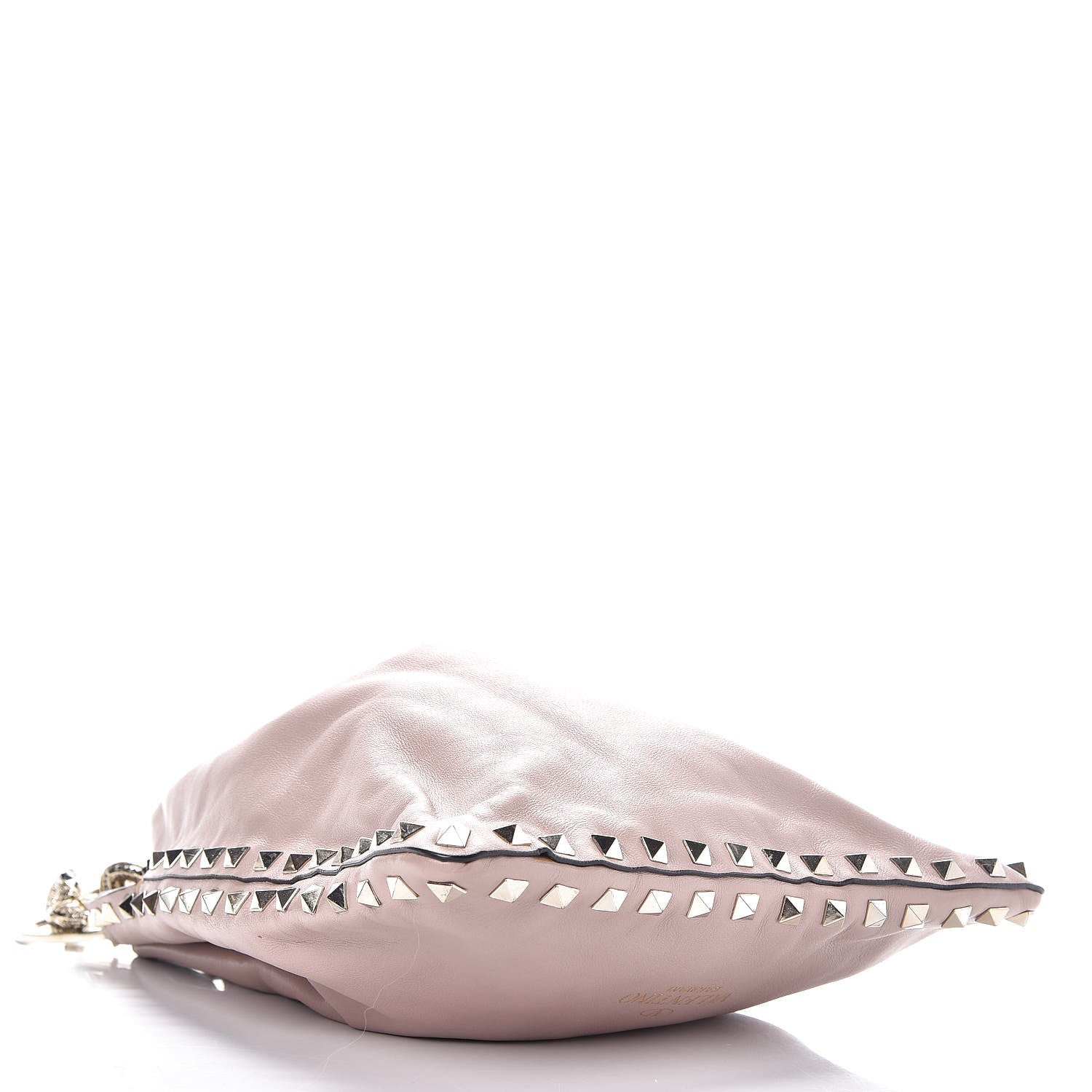 Valentino Garavani Vitello Crystal 50th Anniversary Snake Ring Evening Bag Poudre 4 of 9