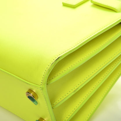 Saint Laurent Calfskin Nano Sac De Jour Neon Yellow 14 of 16