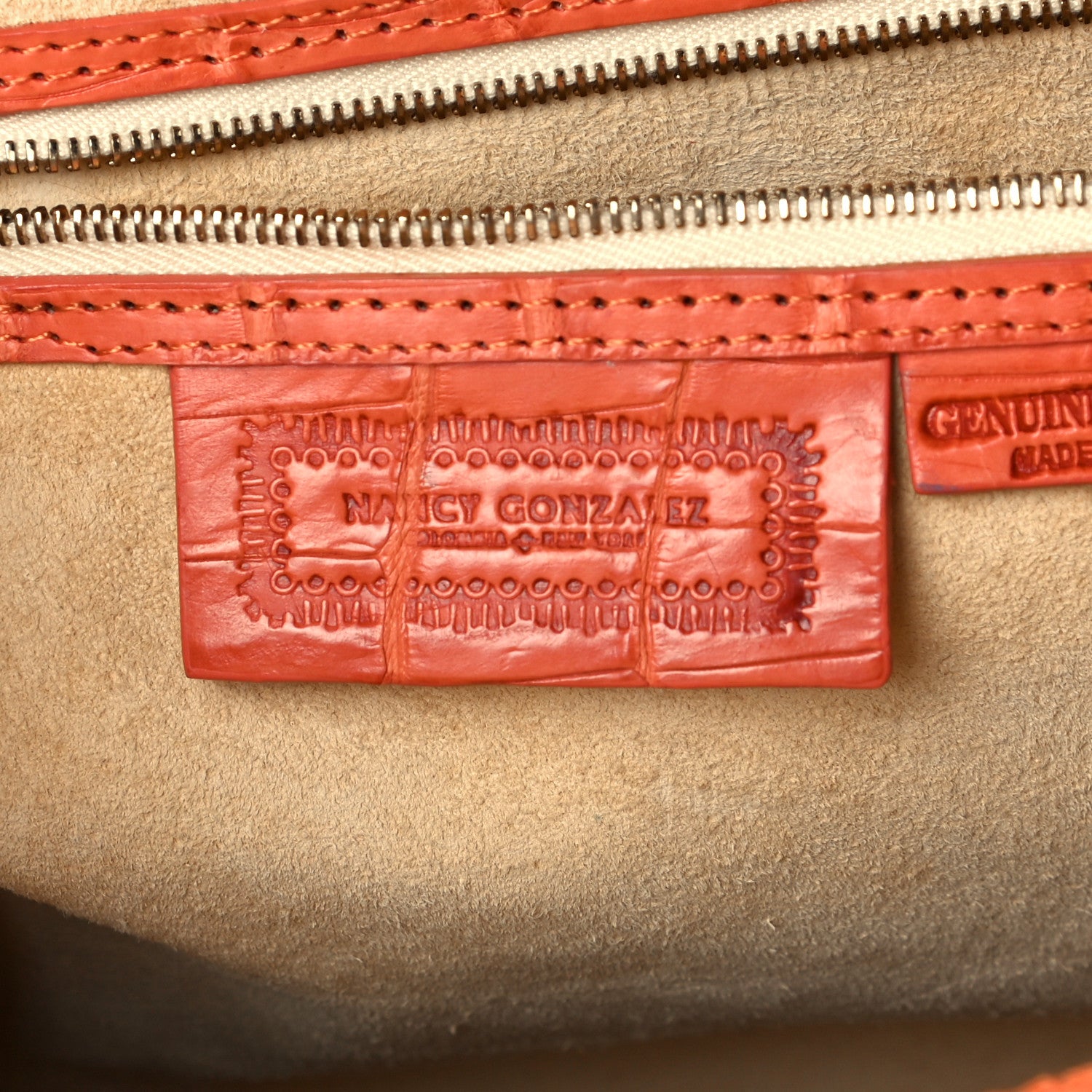 Nancy Gonzalez Crocodile Tote Orange 7 of 10