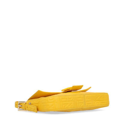 Fendi Nappa Logo Embossed Baguette Lemon Giallo 4 of 10