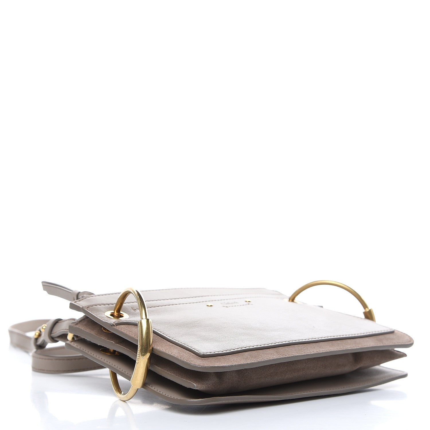 Chloe Calfskin Suede Mini Roy Bag Motty Grey 4 of 12