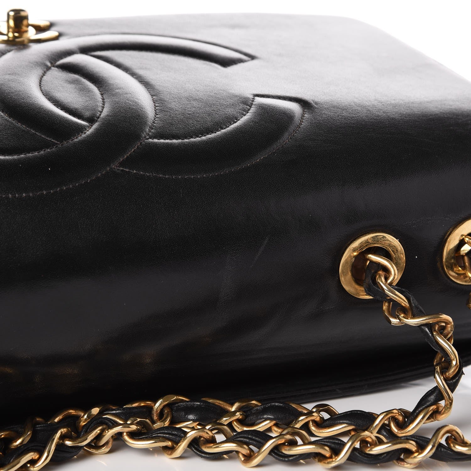 Chanel Lambskin Jumbo CC Single Flap Black 13 of 16