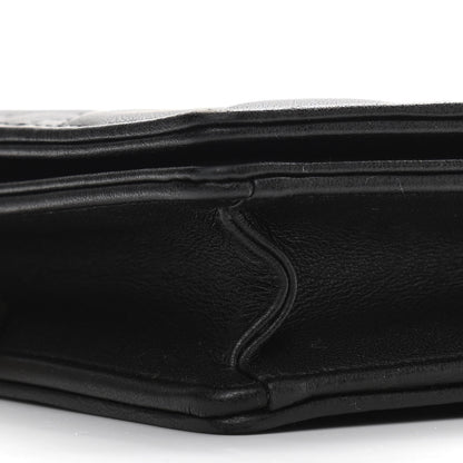 Christian Dior Lambskin Cannage Lady Dior Chain Wallet Black 10 of 12