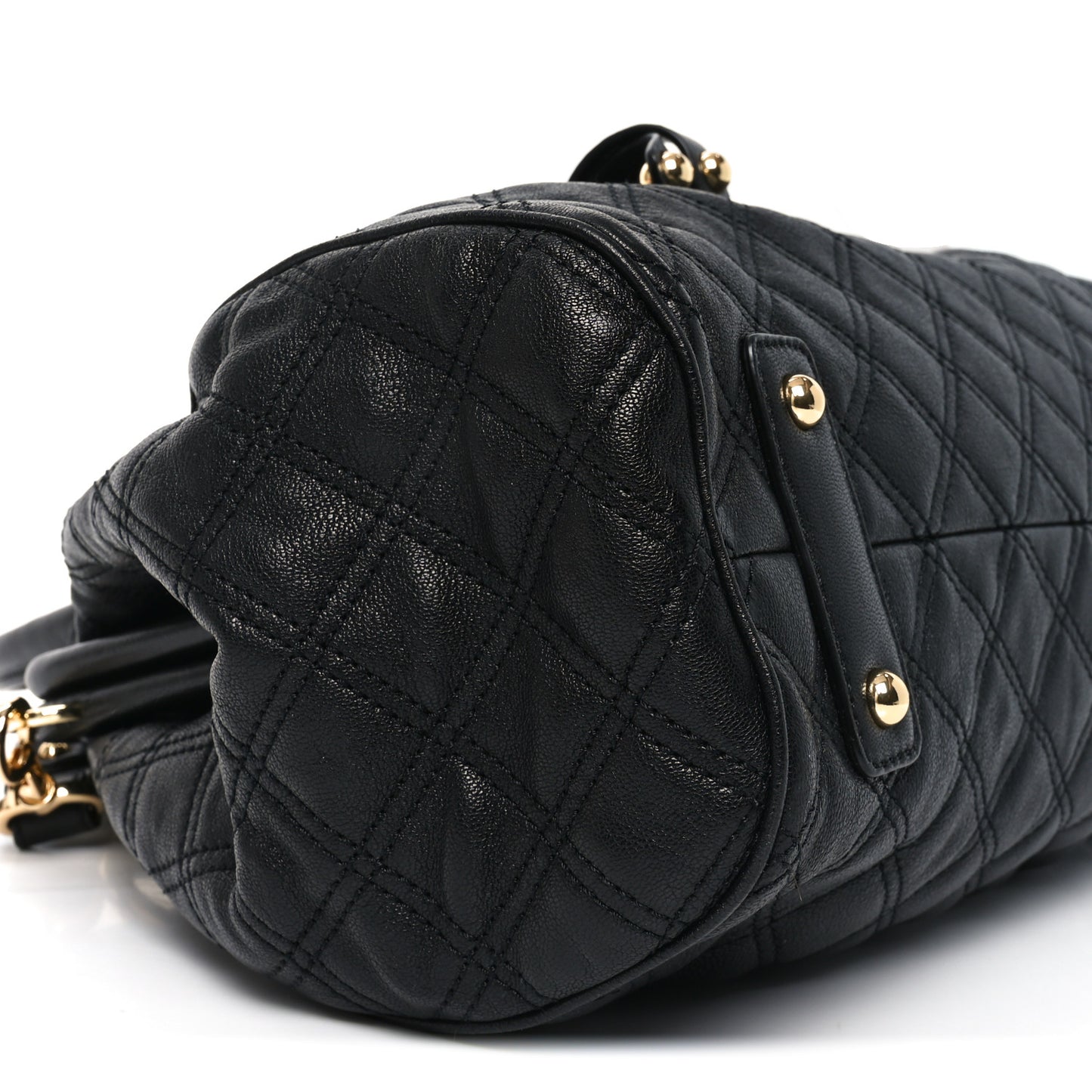 Calfskin Quilted Stam Black