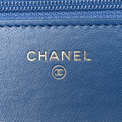 Chanel Denim Quilted Chanel 19 Wallet On Chain WOC Blue 6 of 10