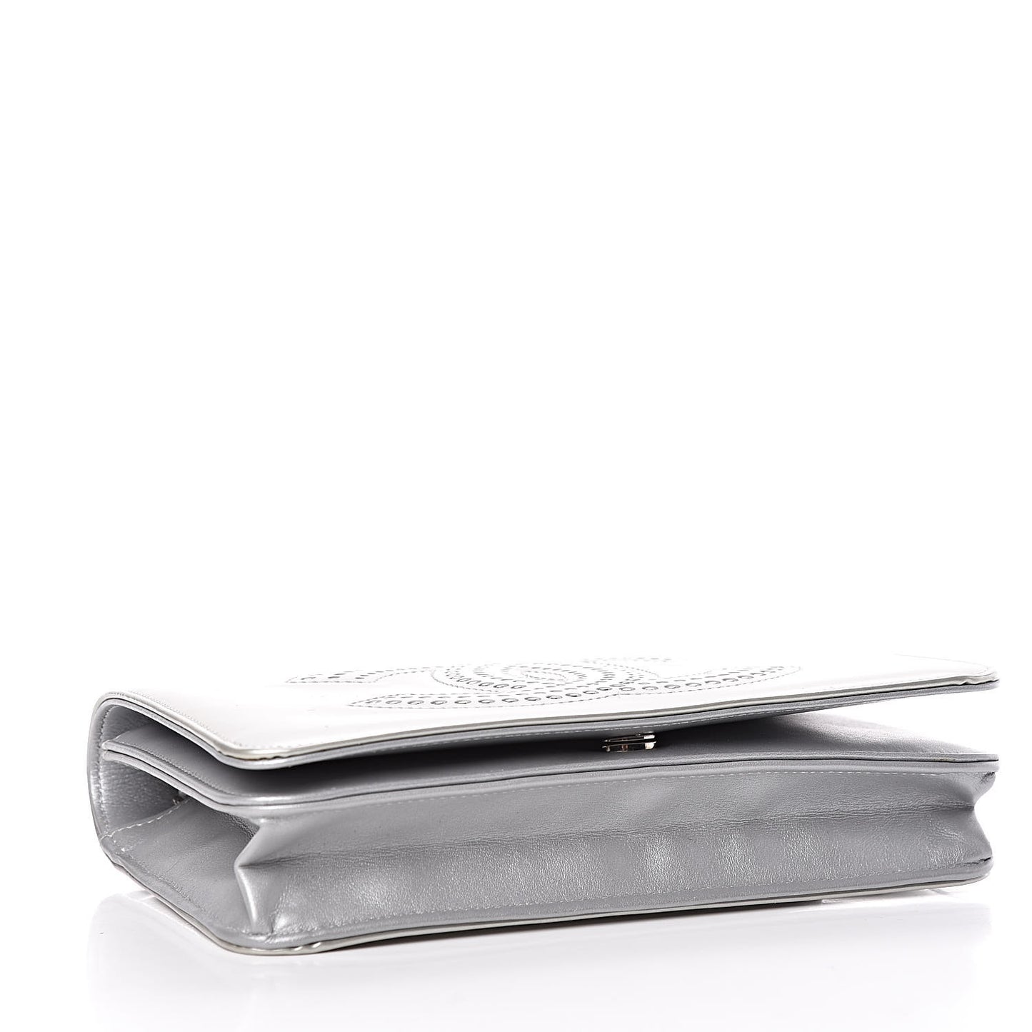 Patent Strass Wallet On Chain WOC Silver